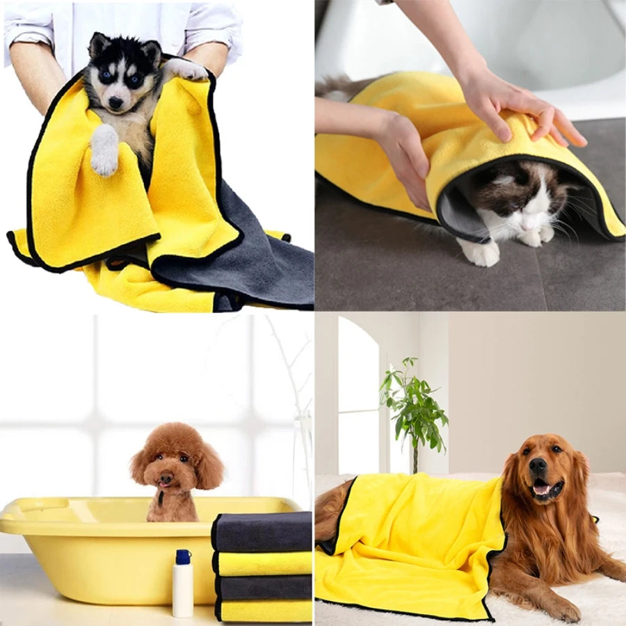 Towlie™ Pet Absorbent Microfiber Bathing Towel